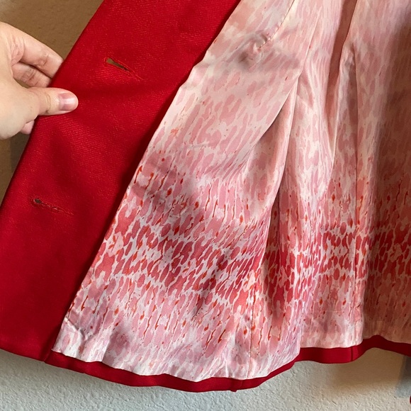 CAbi Womens Scarlet Red Blazer with Gold Accents - Picture 16 of 16